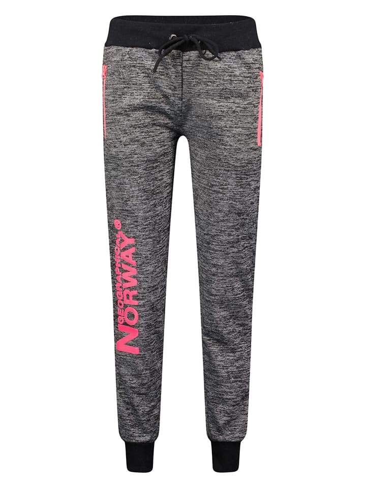 Geographical Norway Spodnie dresowe "Malipette" w kolorze czarno-szarym rozmiar: M