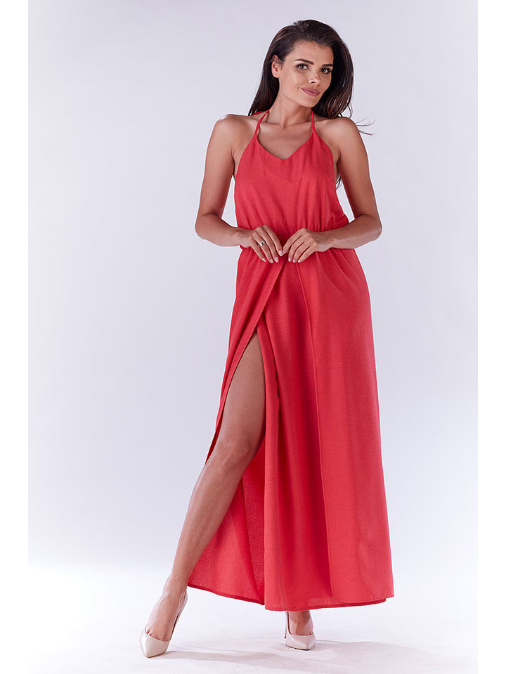 INFINITE YOU Sukienka w kolorze czerwonym rozmiar: S