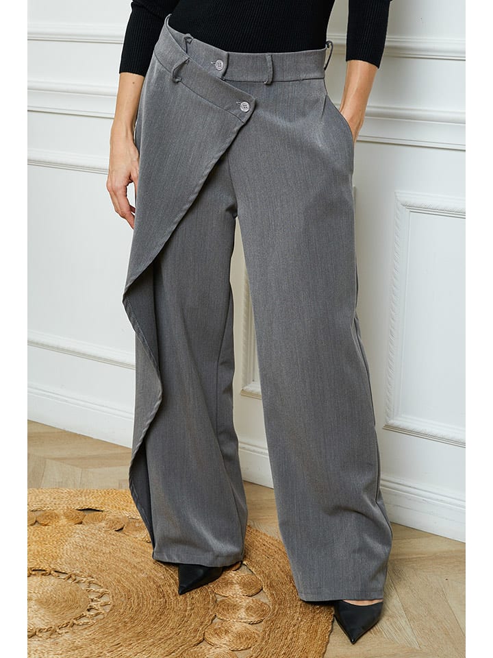 Joséfine Spodnie "Camelia" w kolorze szarym rozmiar: M