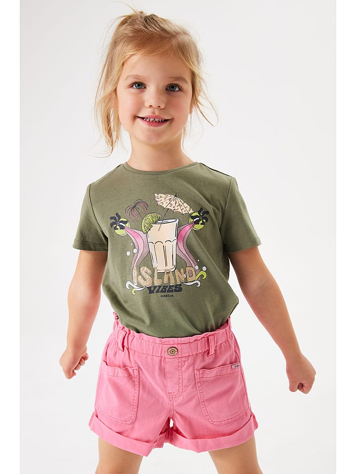 Garcia Koszulka w kolorze khaki rozmiar: 92/98