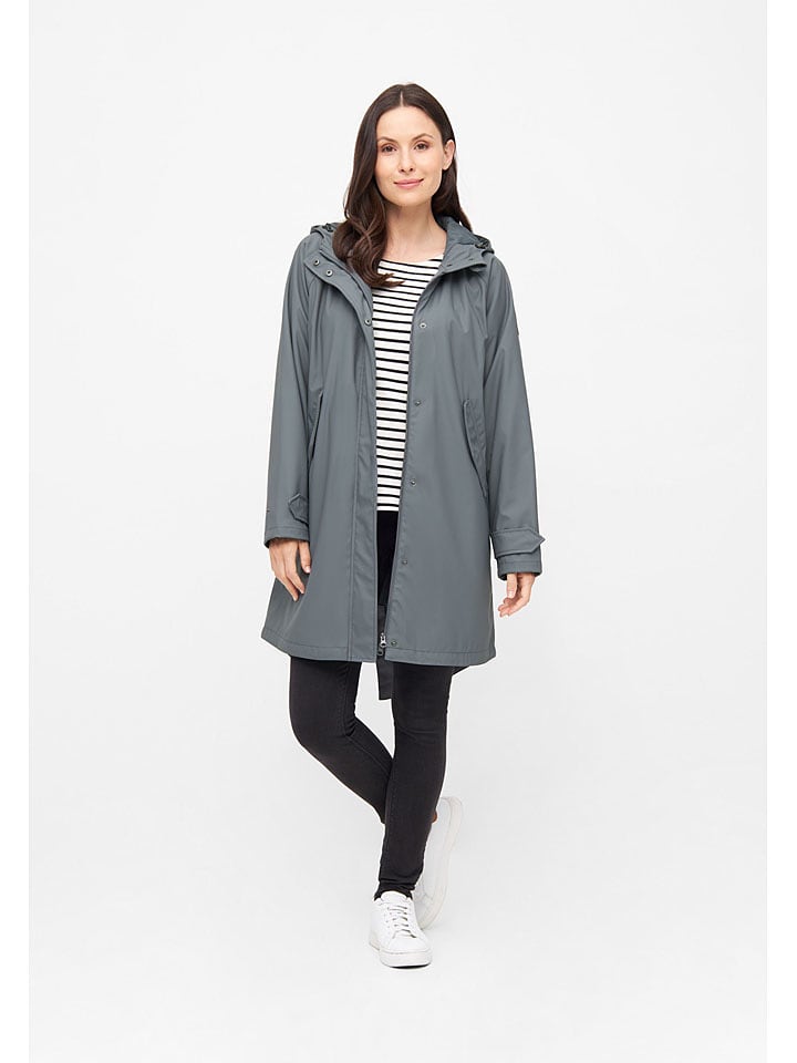 Derbe Płaszcz przeciwdeszczowy w kolorze antracytowym rozmiar: 40