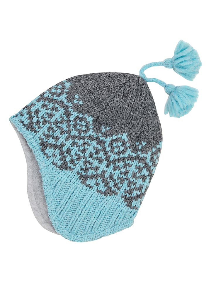 finkid Czapka "Peppi" w kolorze błękitnym rozmiar: 48-50 cm