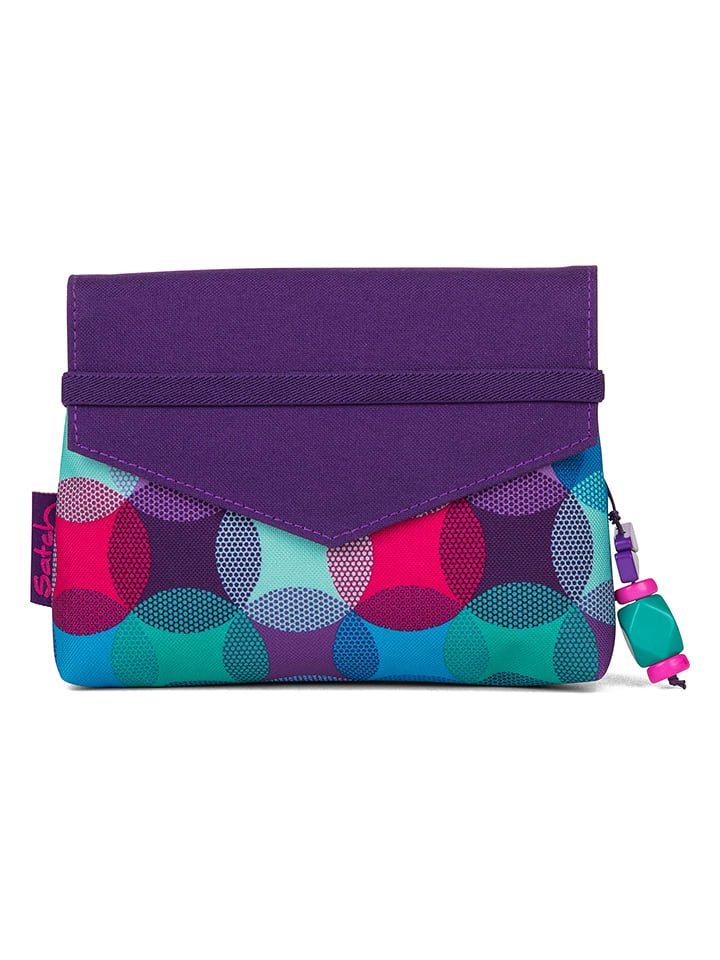 Satch KopertÃ³wka "Hurly Pearly" w kolorze fioletowym ze wzorem - 18 x 14 x 4 cm rozmiar: onesize