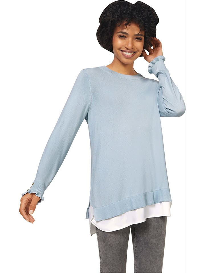 Heine Koszulka w kolorze błękitno-białym rozmiar: 40