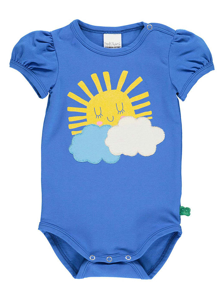 Fred´s World by GREEN COTTON Body w kolorze niebieskim rozmiar: 74