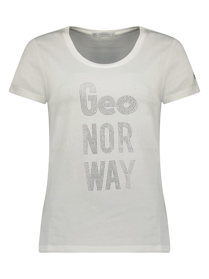 Geographical Norway Koszulka "Jutifa" w kolorze białym rozmiar: L