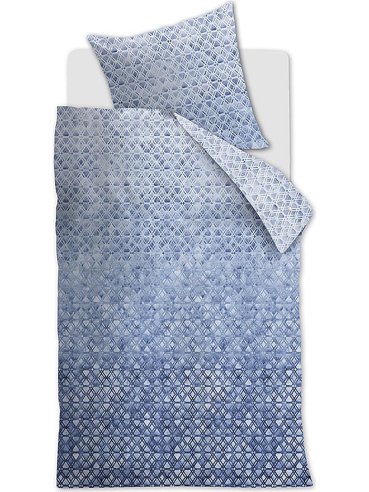 Beddinghouse Komplet pościeli satynowej "Affection" w kolorze niebieskim rozmiar: 40x80cm