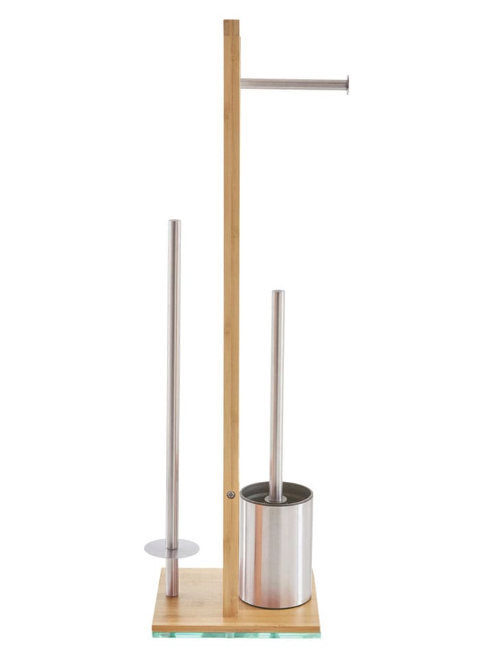 heine home Zestaw WC w kolorze srebrno-beżowym - 18 x 70 x 23 cm rozmiar: onesize