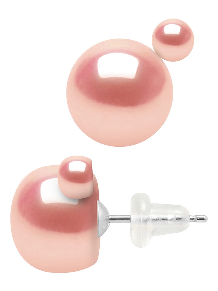 Mitzuko Kolczyki-wkrętki z perłami w kolorze jasnoróżowym rozmiar: onesize