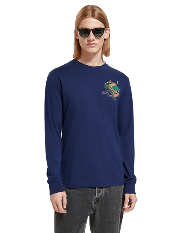 Scotch & Soda Koszulka w kolorze granatowym rozmiar: XXL