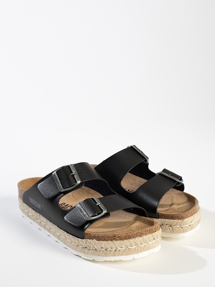 BACKSUN Klapki "Gwana" w kolorze czarnym rozmiar: 41