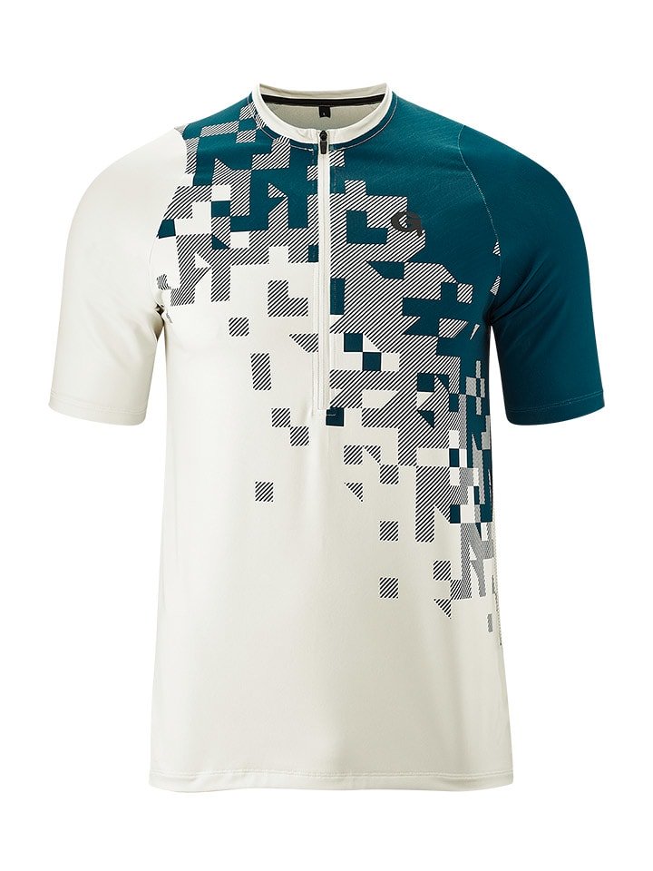 Gonso Koszulka kolarska "Garzolet" w kolorze kremowo-granatowym rozmiar: M