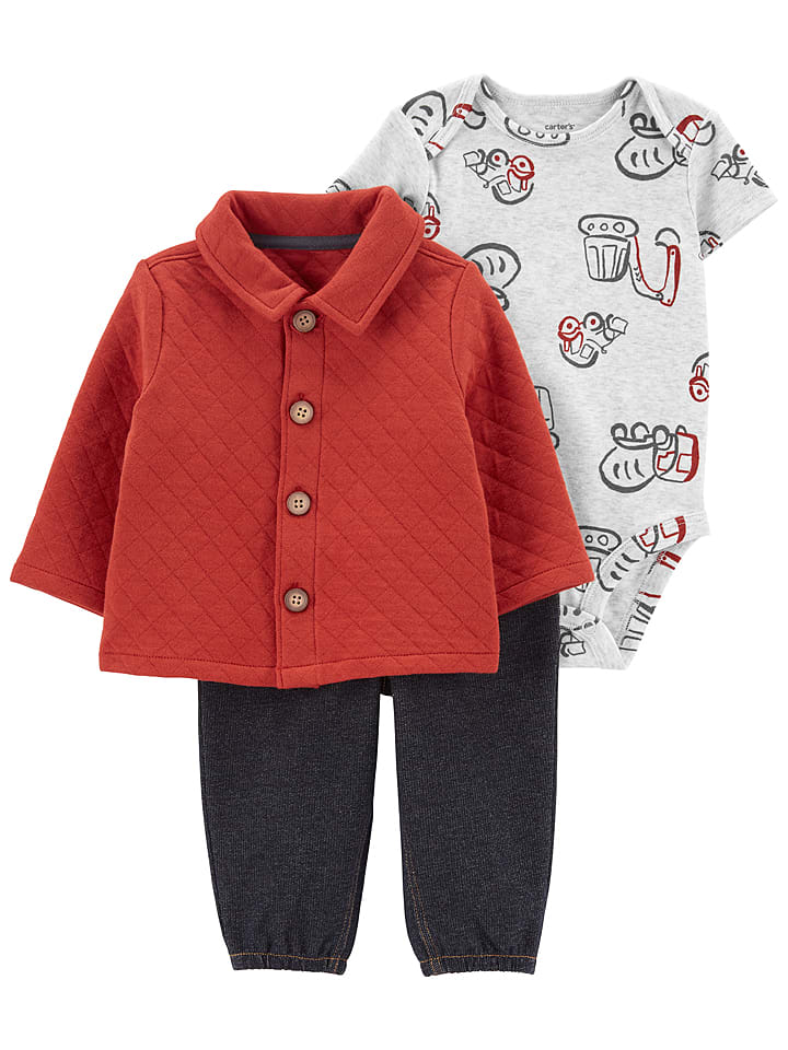 3-częściowy zestaw w kolorze czerwono-czarnym