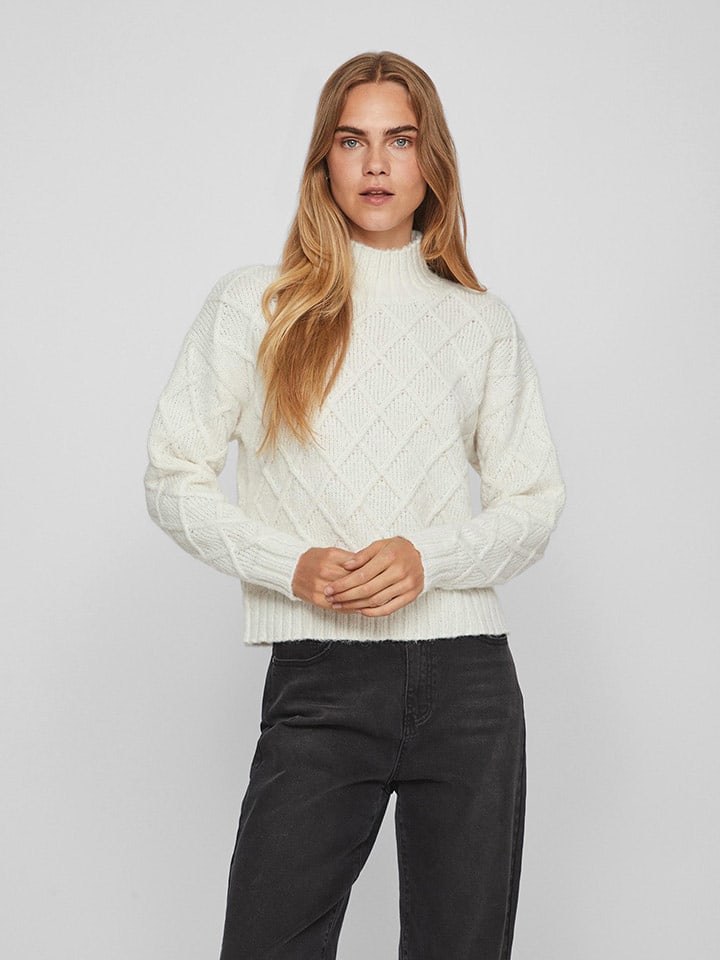 Vila Sweter "Vituli" w kolorze białym rozmiar: M