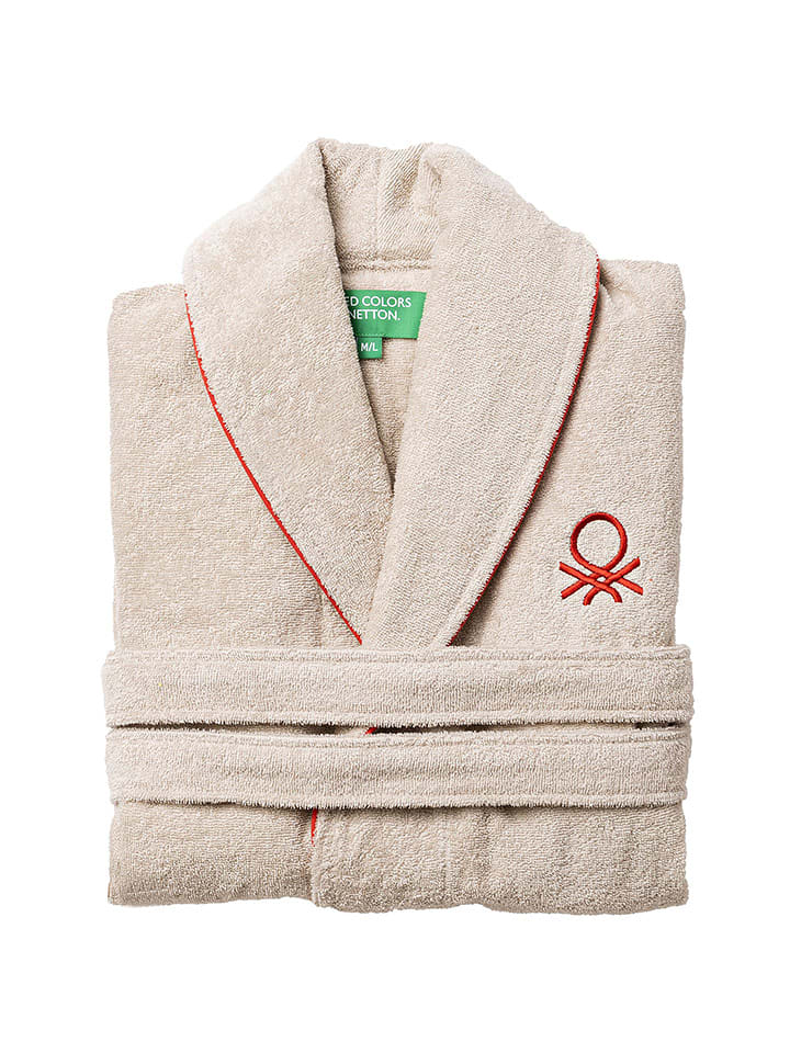Benetton Szlafrok w kolorze beżowym rozmiar: L/XL