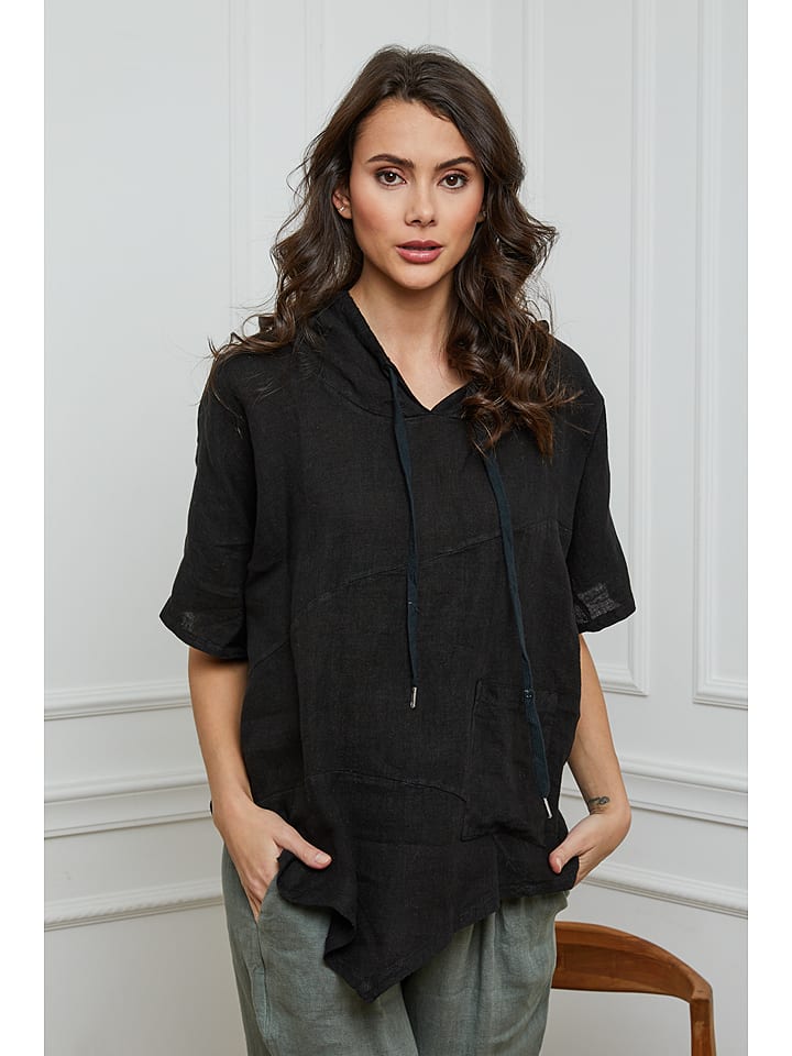 Joséfine Lniana bluzka w kolorze czarnym rozmiar: M