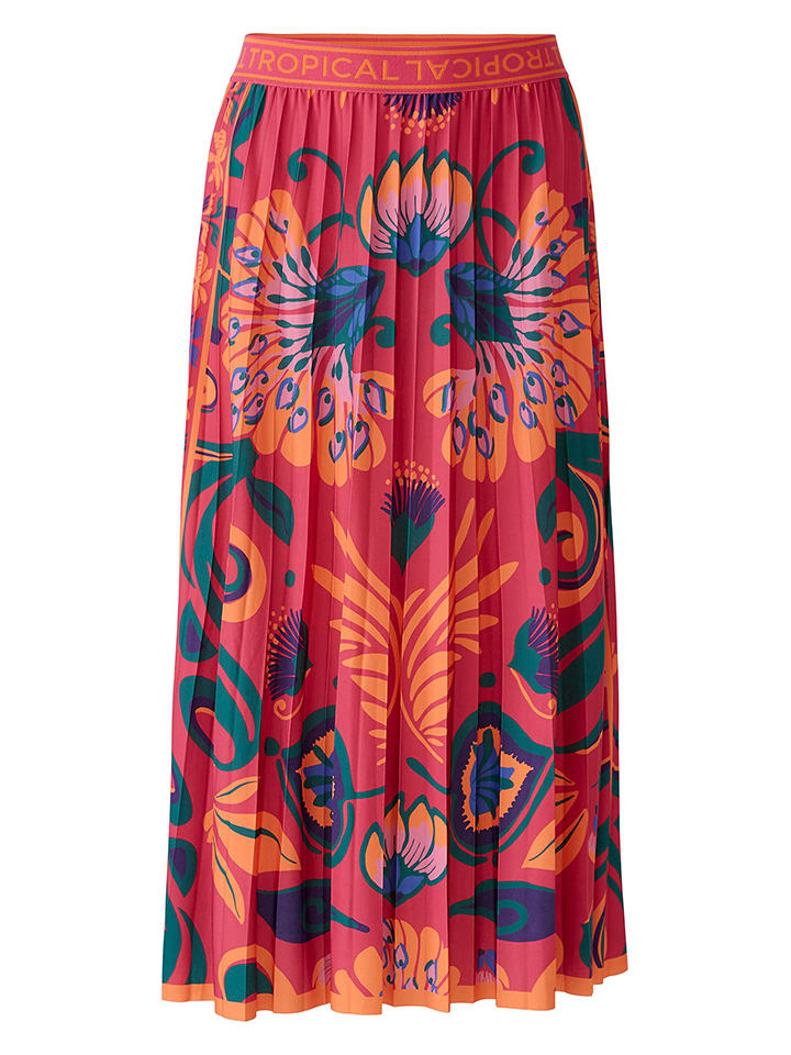 Oui Spódnica plisowana w kolorze różowo-pomarańczowym rozmiar: 40