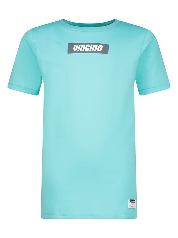 Vingino Koszulka "Hifot" w kolorze srebrno-błękitnym rozmiar: 152