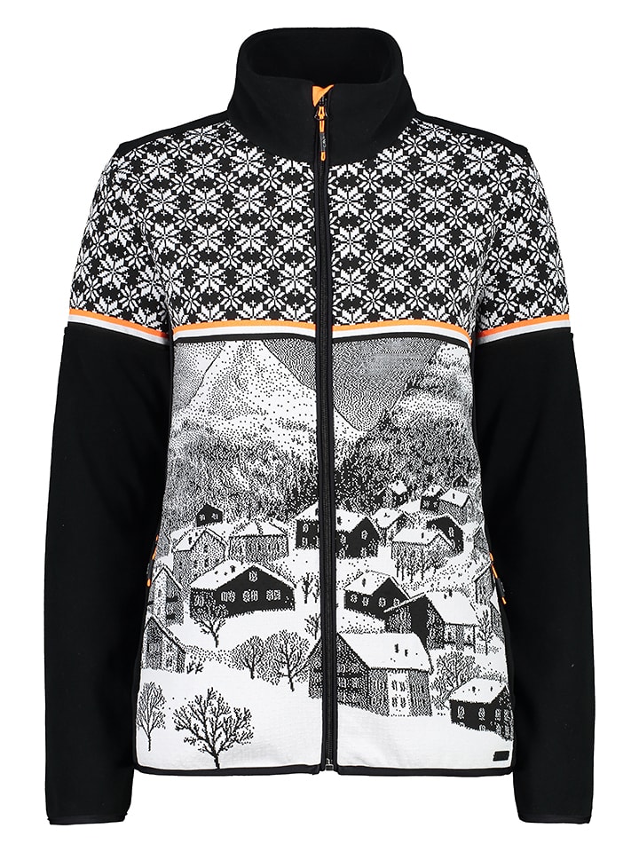 CMP Kurtka polarowa w kolorze czarno-szarym rozmiar: 42