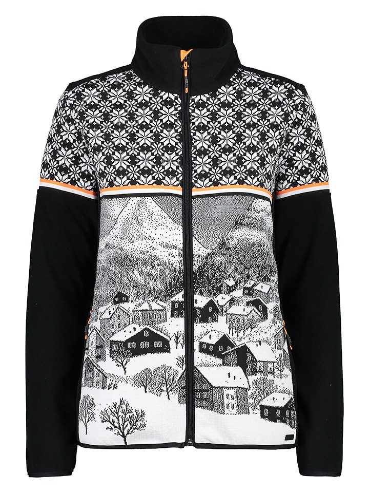 CMP Kurtka polarowa w kolorze czarno-szarym rozmiar: 42