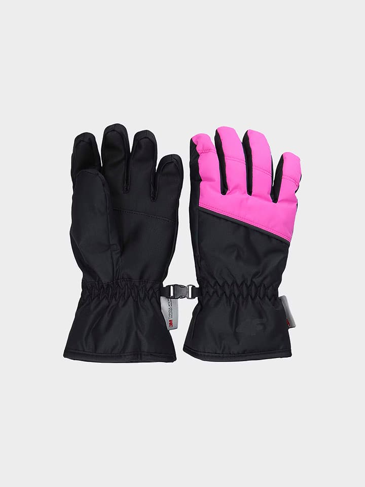 4F Rękawice narciarskie w kolorze różowo-czarnym rozmiar: L