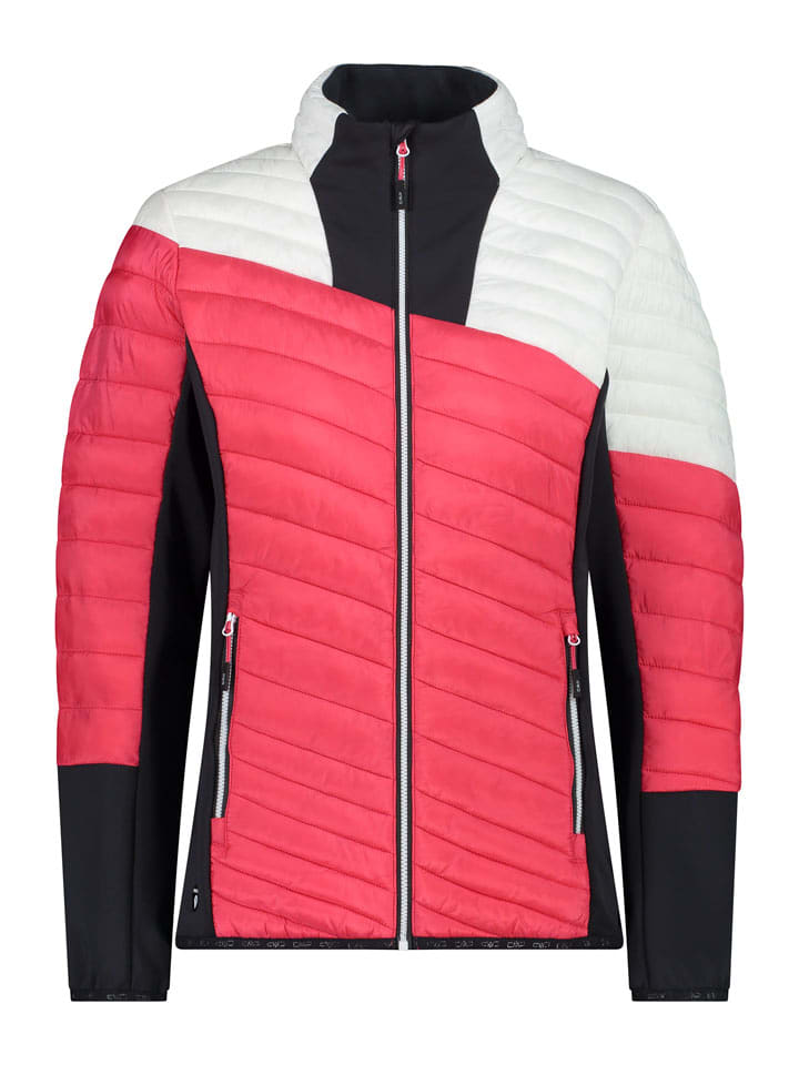 Kurtka hybrydowa w kolorze różowo-biało-czarnym