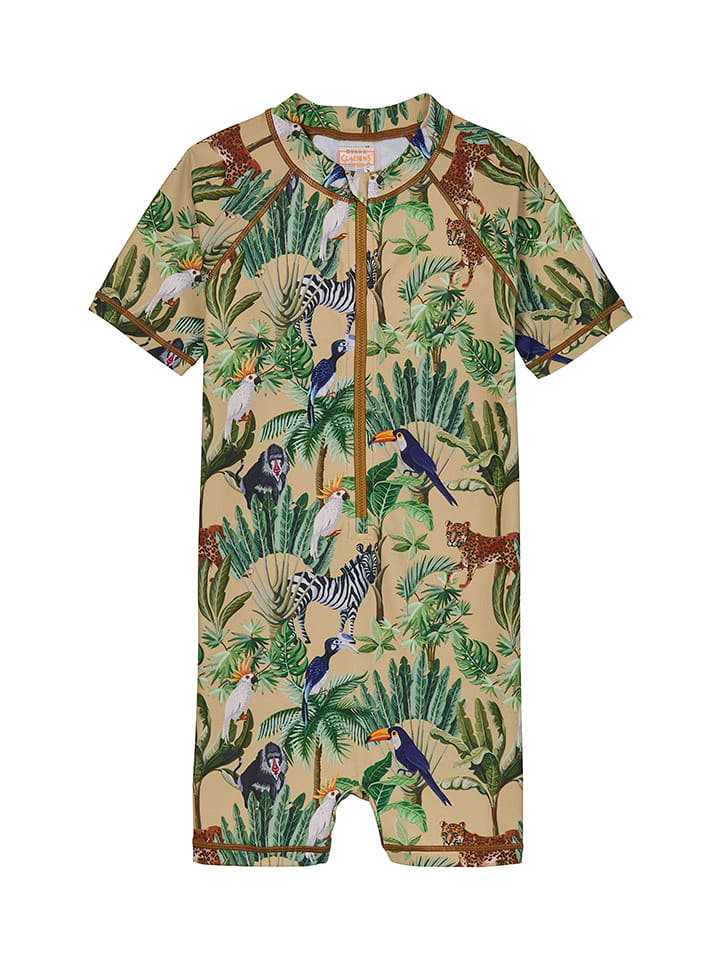 Claesens Kostium kąpielowy w kolorze beżowo-zielonym rozmiar: 152