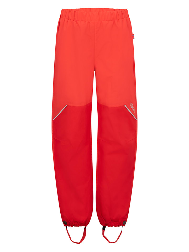 Trollkids Spodnie przeciwdeszczowe "Lofoten" w kolorze czerwonym rozmiar: 92