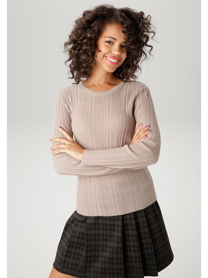 Aniston Sweter w kolorze szarobrązowym rozmiar: 38