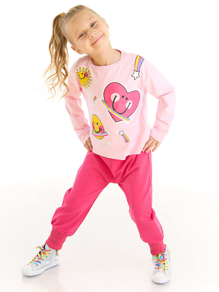 Denokids 2-częściowy zestaw "Love Galaxy" w kolorze różowym rozmiar: 110