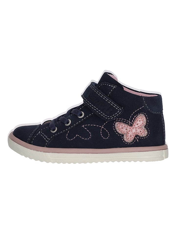 Lurchi Skórzane sneakersy "Sil" w kolorze granatowym rozmiar: 24