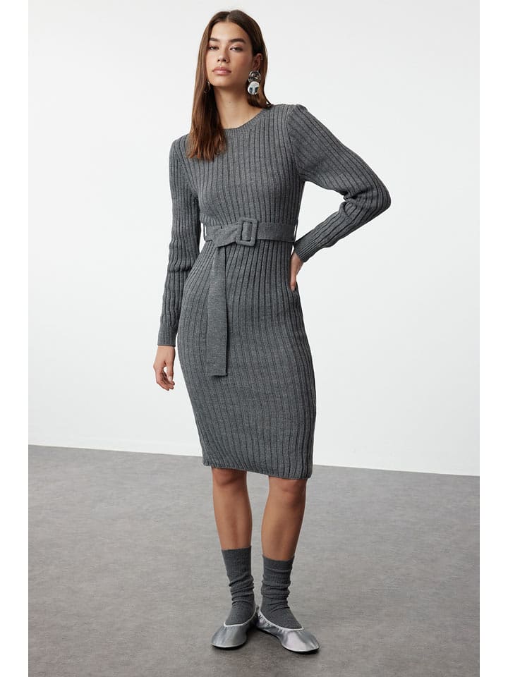 trendyol Sukienka w kolorze antracytowym rozmiar: S