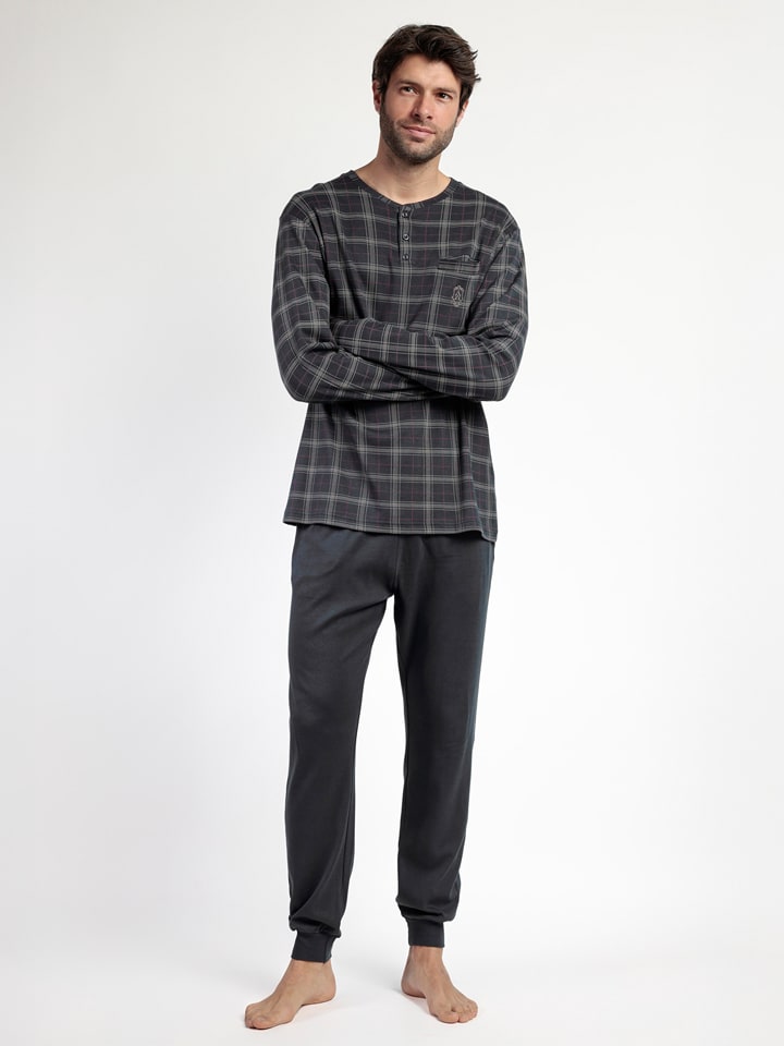 admas Piżama "Admas classic" w kolorze czarnym rozmiar: S