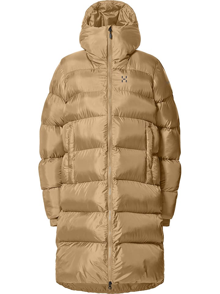 Haglöfs Płaszcz pikowany "Long Mimic III" w kolorze karmelowym rozmiar: XS