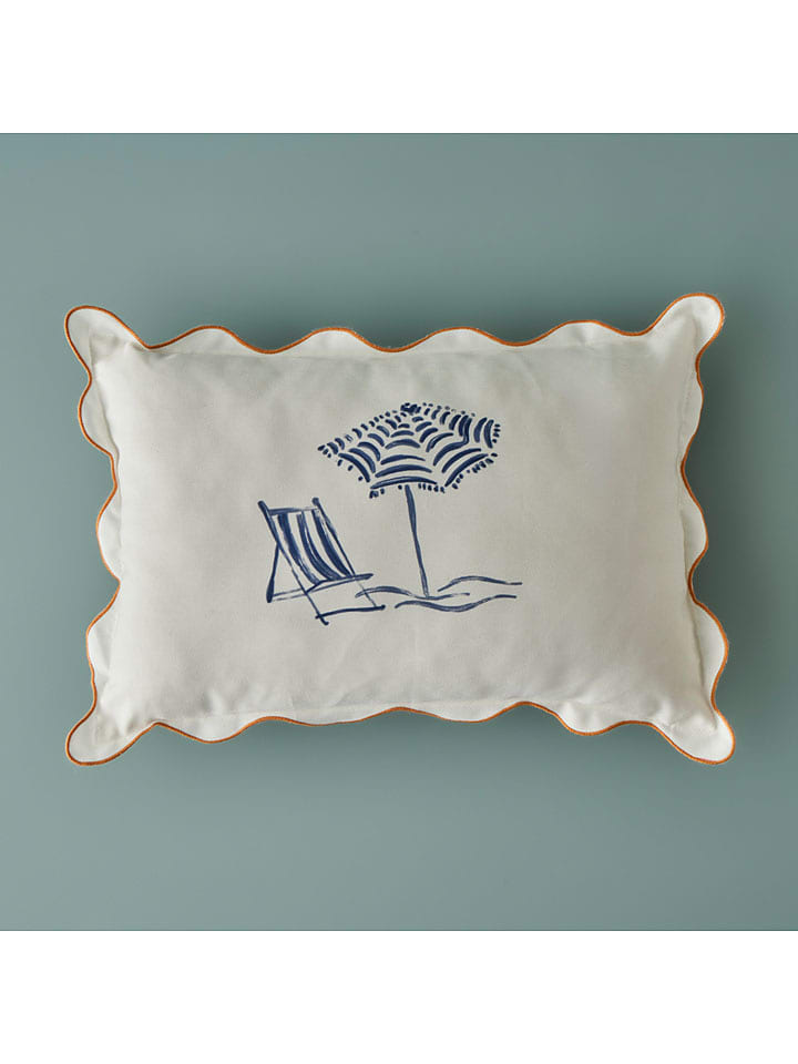 BELLA MAISON Poszewka "Marine" w kolorze kremowo-niebieskim na poduszkę - 35 x 50 cm rozmiar: onesize