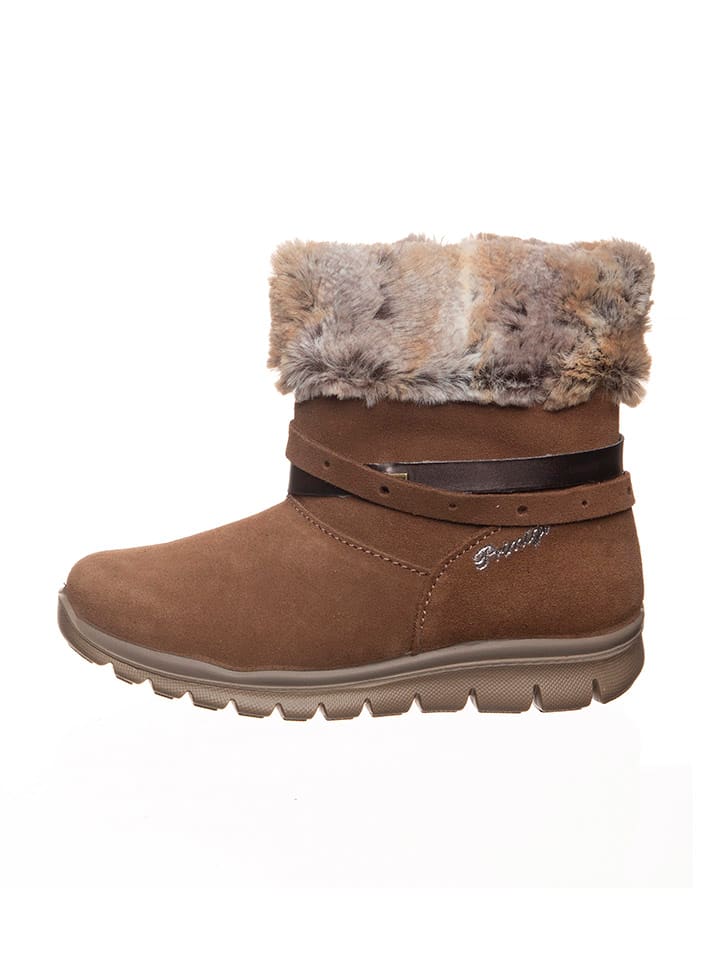 Primigi Skórzane kozaki zimowe w kolorze jasnobrązowym rozmiar: 27