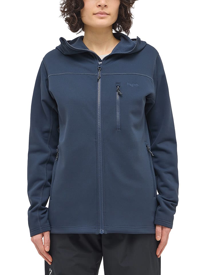 Haglöfs Kurtka polarowa "Rosson Mid Hood" w kolorze granatowym rozmiar: S