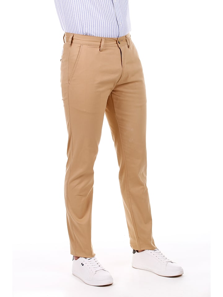 The Time of Bocha Spodnie chino w kolorze karmelowym rozmiar: 48