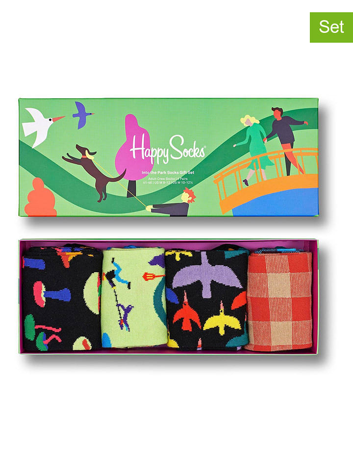 Happy Socks 4-częściowy zestaw prezentowy ze wzorem rozmiar: 36-40