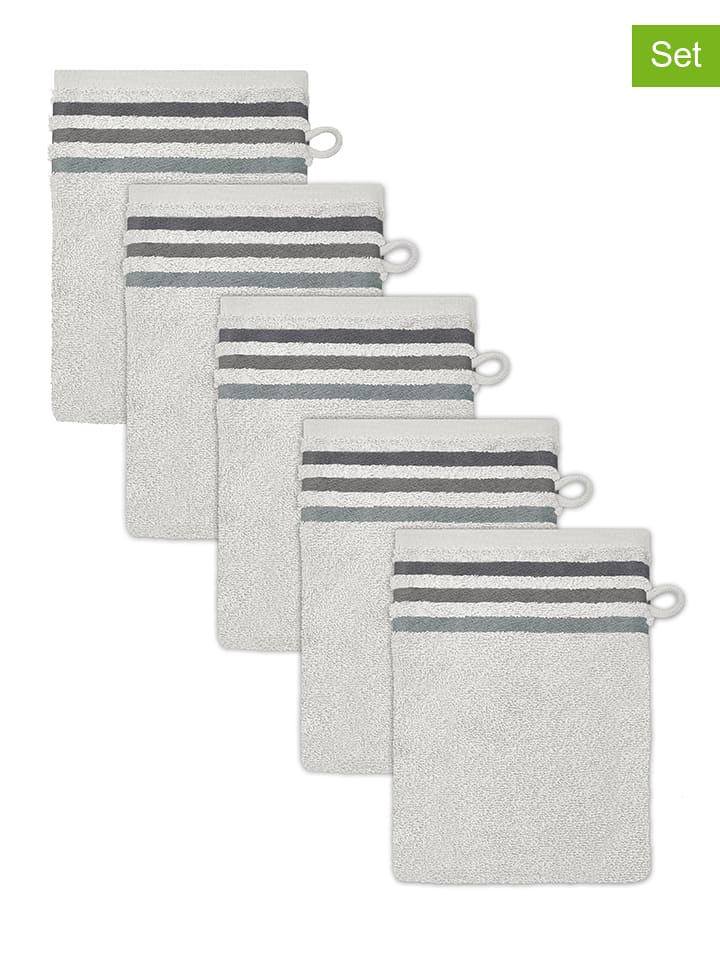 Schiesser Myjki (5 szt.) "Skyline" w kolorze jasnoszarym rozmiar: 16x22 cm