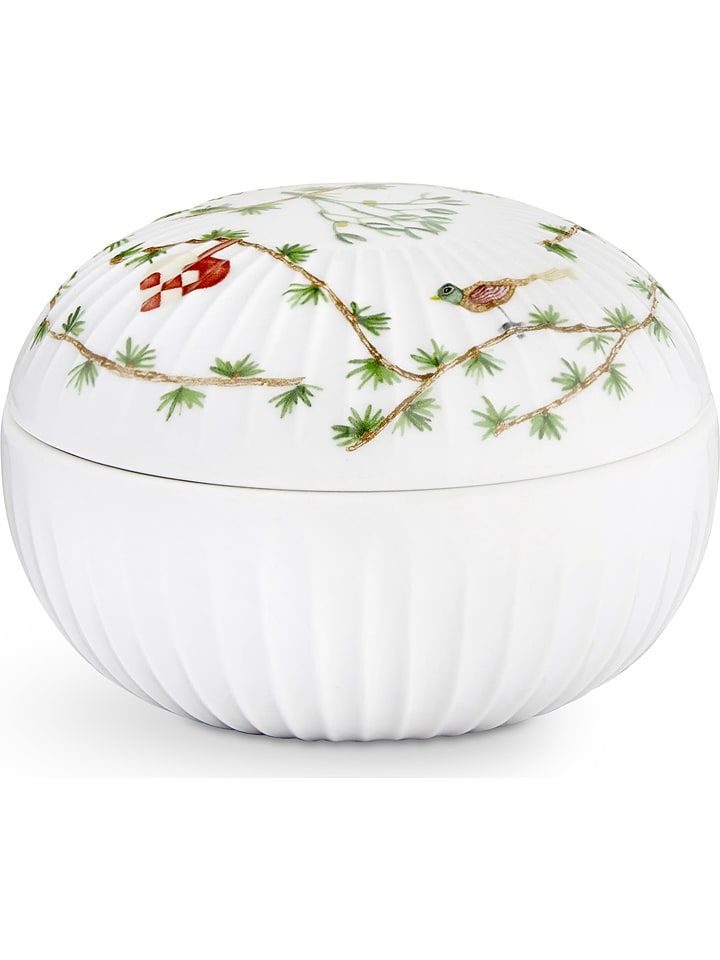 Kähler Bombonierka "Hammershøi" w kolorze biało-zielonym - Ø 11,5 cm rozmiar: onesize