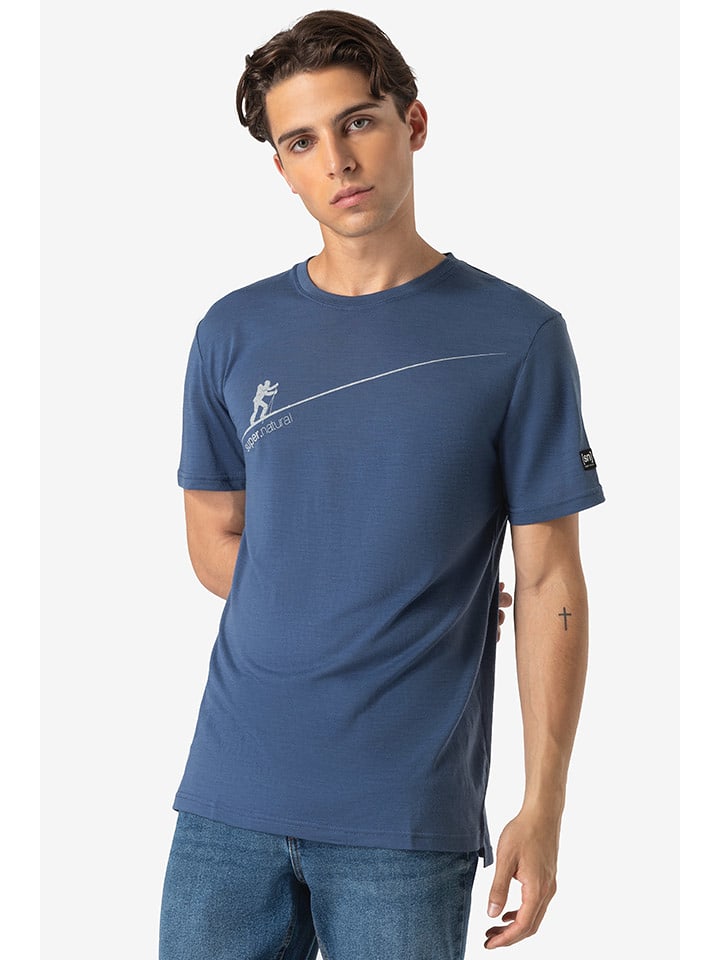 super.natural Koszulka "Haute Route" w kolorze niebieskim rozmiar: L