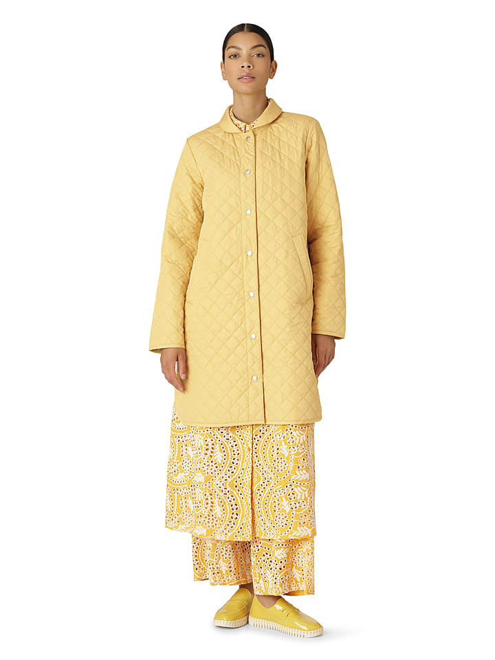 Ilse Jacobsen Płaszcz pikowany w kolorze żółtym rozmiar: 38