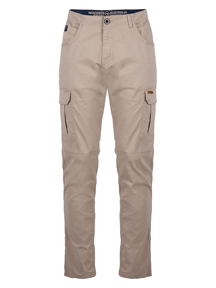 Roadsign Spodnie w kolorze beżowym rozmiar: W33/L34