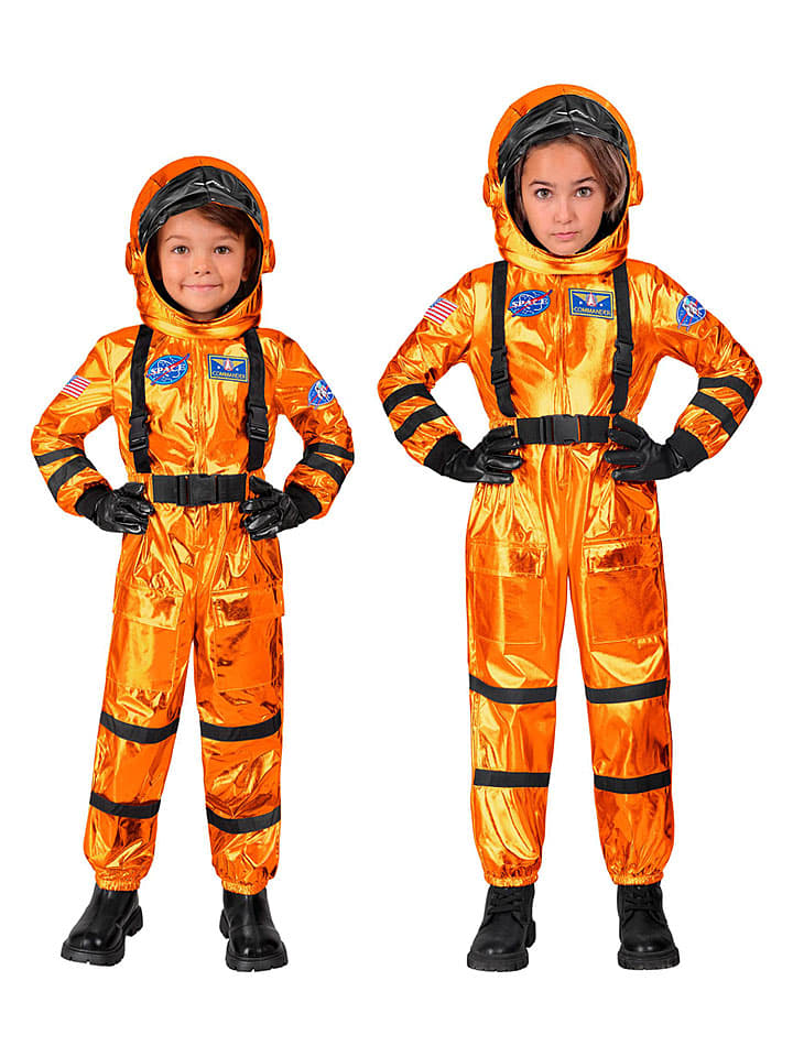 Carnival Party 2-częściowy kostium "Orange Astronaut" w kolorze pomarańczowym rozmiar: 158