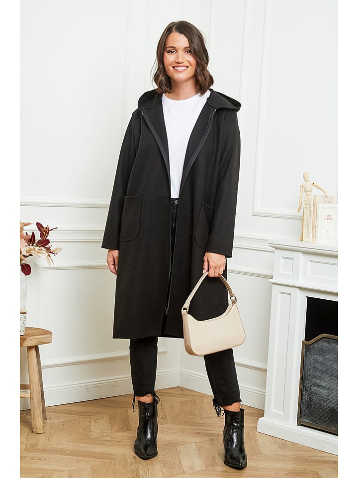 Curvy Lady Płaszcz przejściowy w kolorze czarnym rozmiar: 40/42