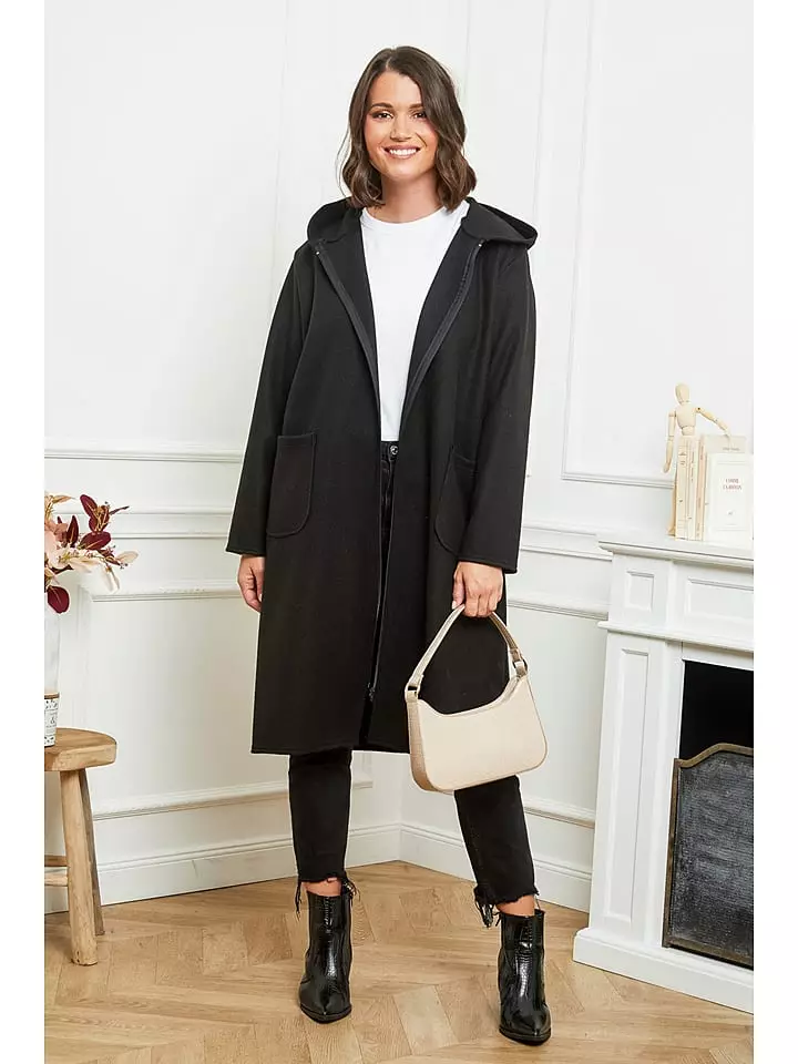 Curvy Lady Płaszcz przejściowy w kolorze czarnym rozmiar: 40/42