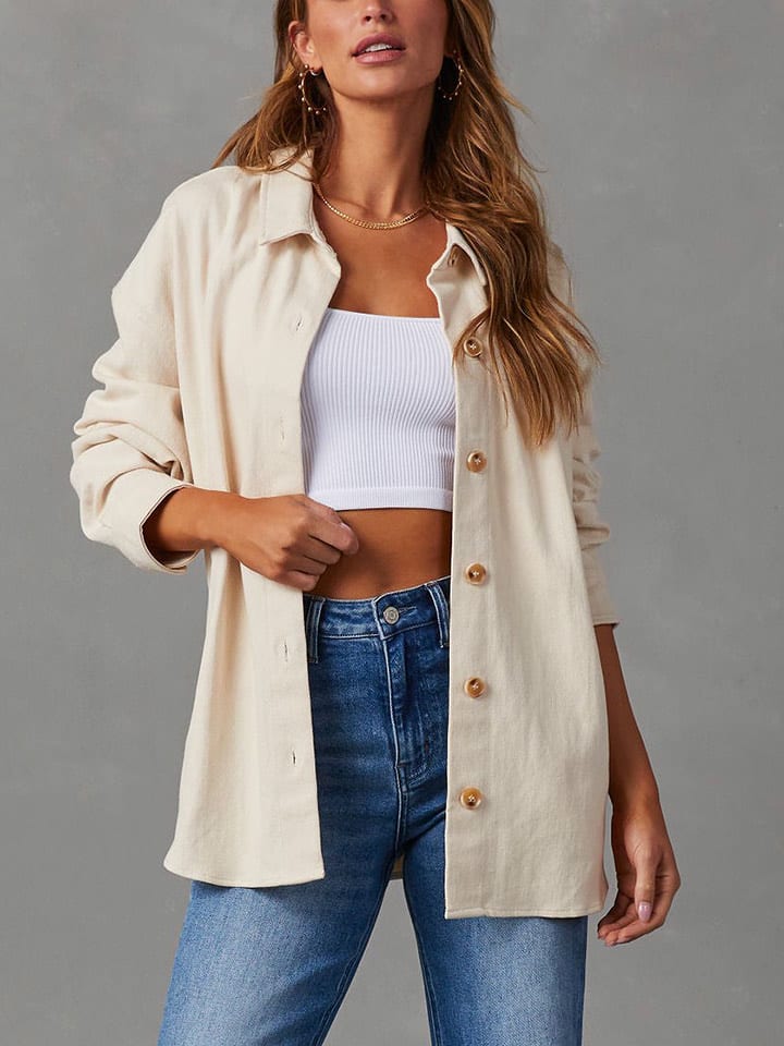 Milan Kiss Koszula w kolorze beżowym rozmiar: M