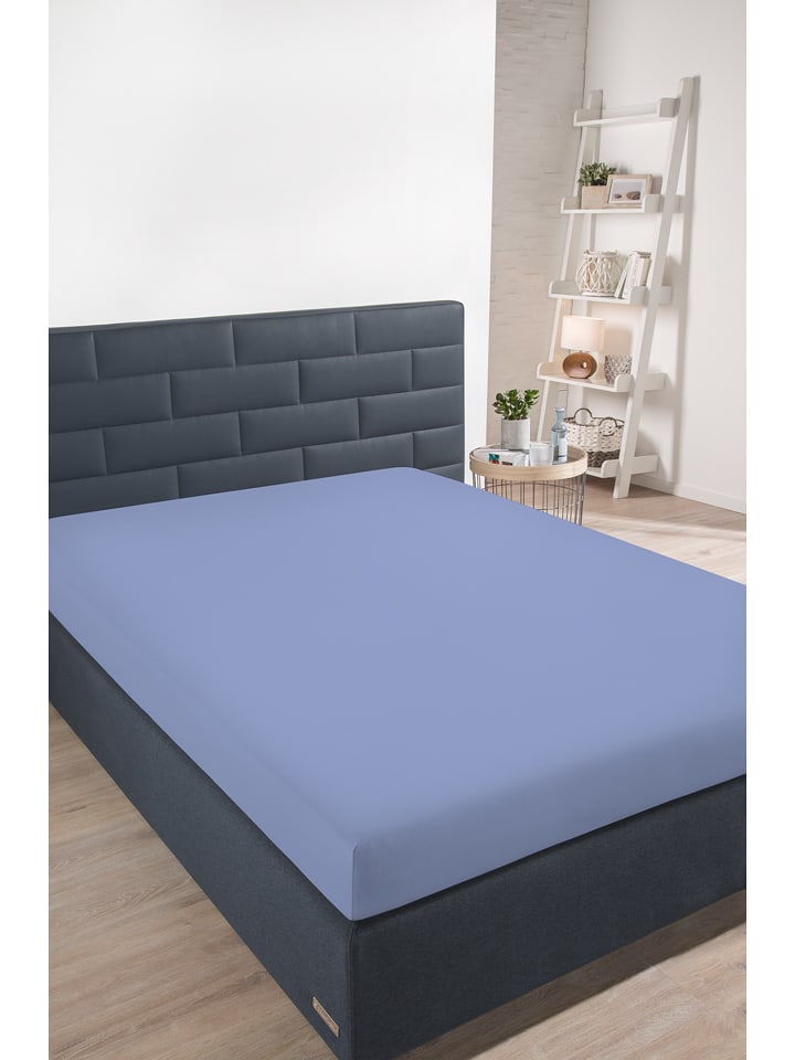 Schiesser Dżersejowe prześcieradło w kolorze lawendowym z gumką rozmiar: 180x200 cm