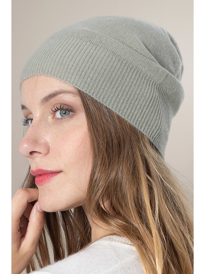 Perfect Cashmere Kaszmirowa czapka "Faith" w kolorze jasnoszarym rozmiar: onesize